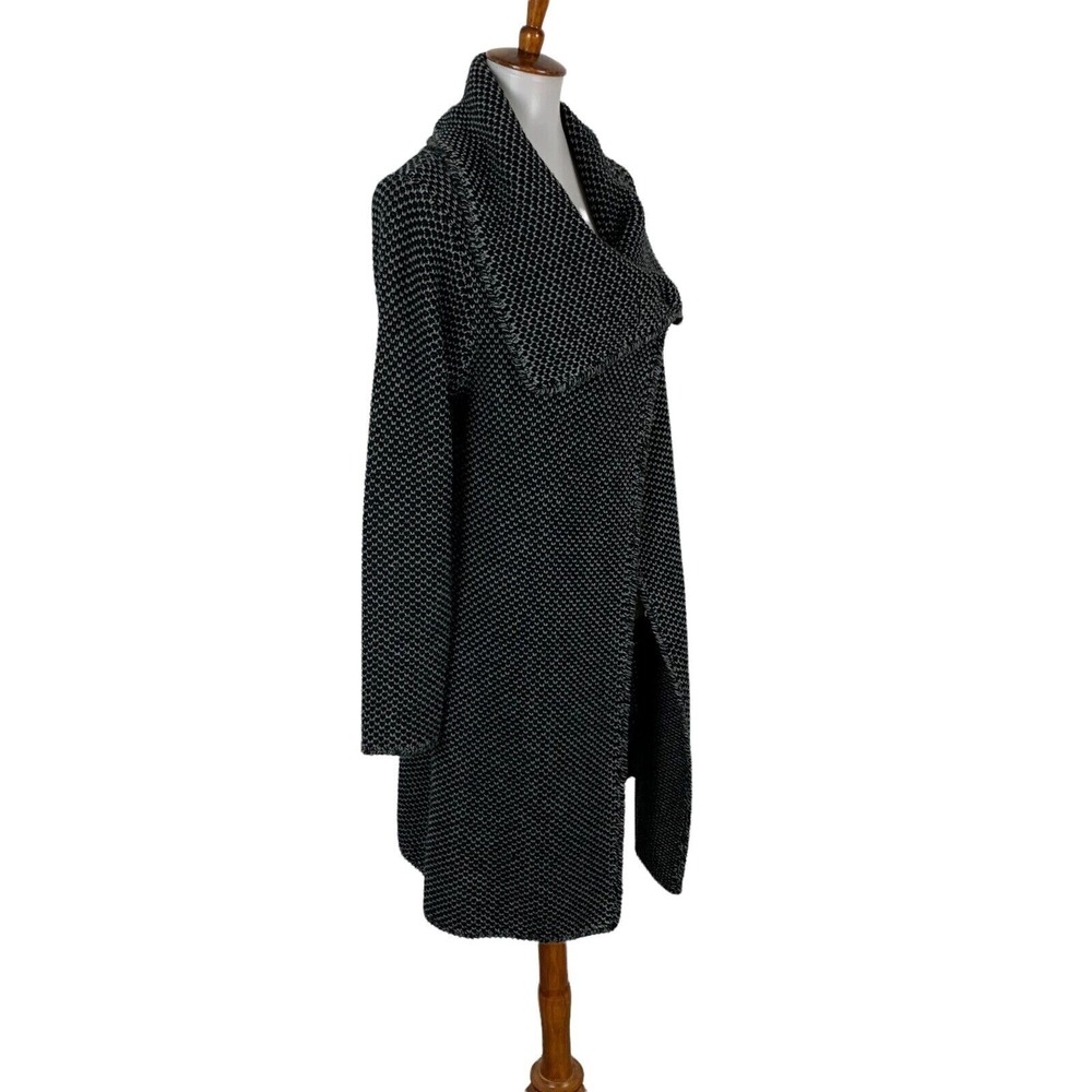 Ronen Chen Cardigan Sweater 1 Wool Blend Gray Long Open Front Minimalist Chic - Picture 3 of 6